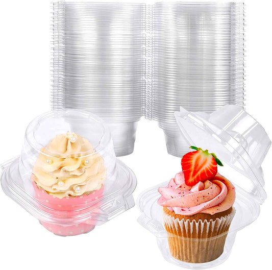 Individual Cupcake Containers Plastic Cupcake Boxes(50 Pack)