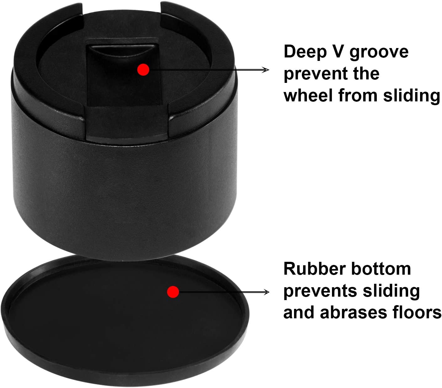 Round Bed and Furniture Risers 3 or 6 Inch Heavy Duty Sofas Couch Table Legs Risers Bed Lifters Riser for Wheels 4 Pack