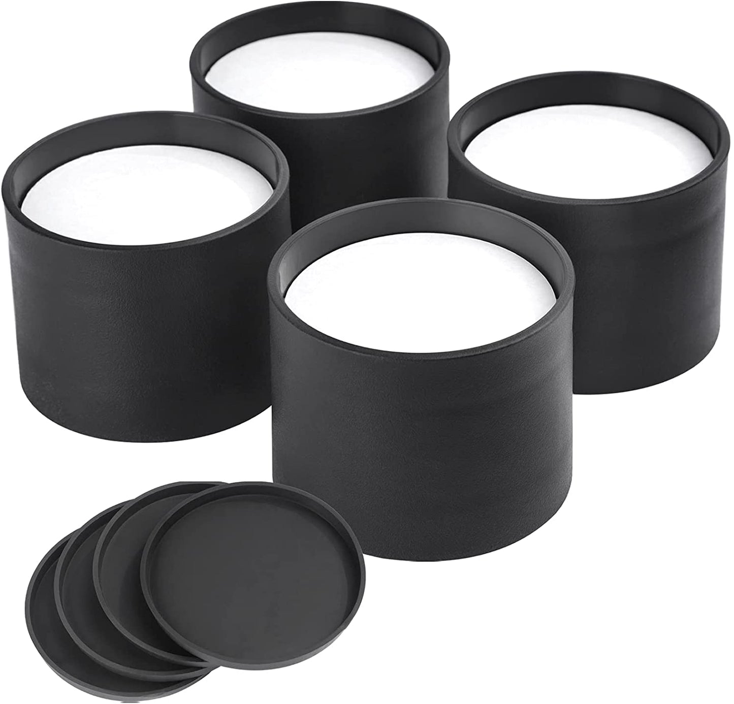 Bed Risers 2 inch Heavy Duty Furniture Risers Chair Table Legs Risers Great for Thin Legs Add 2" Height Black 4 Pack Round