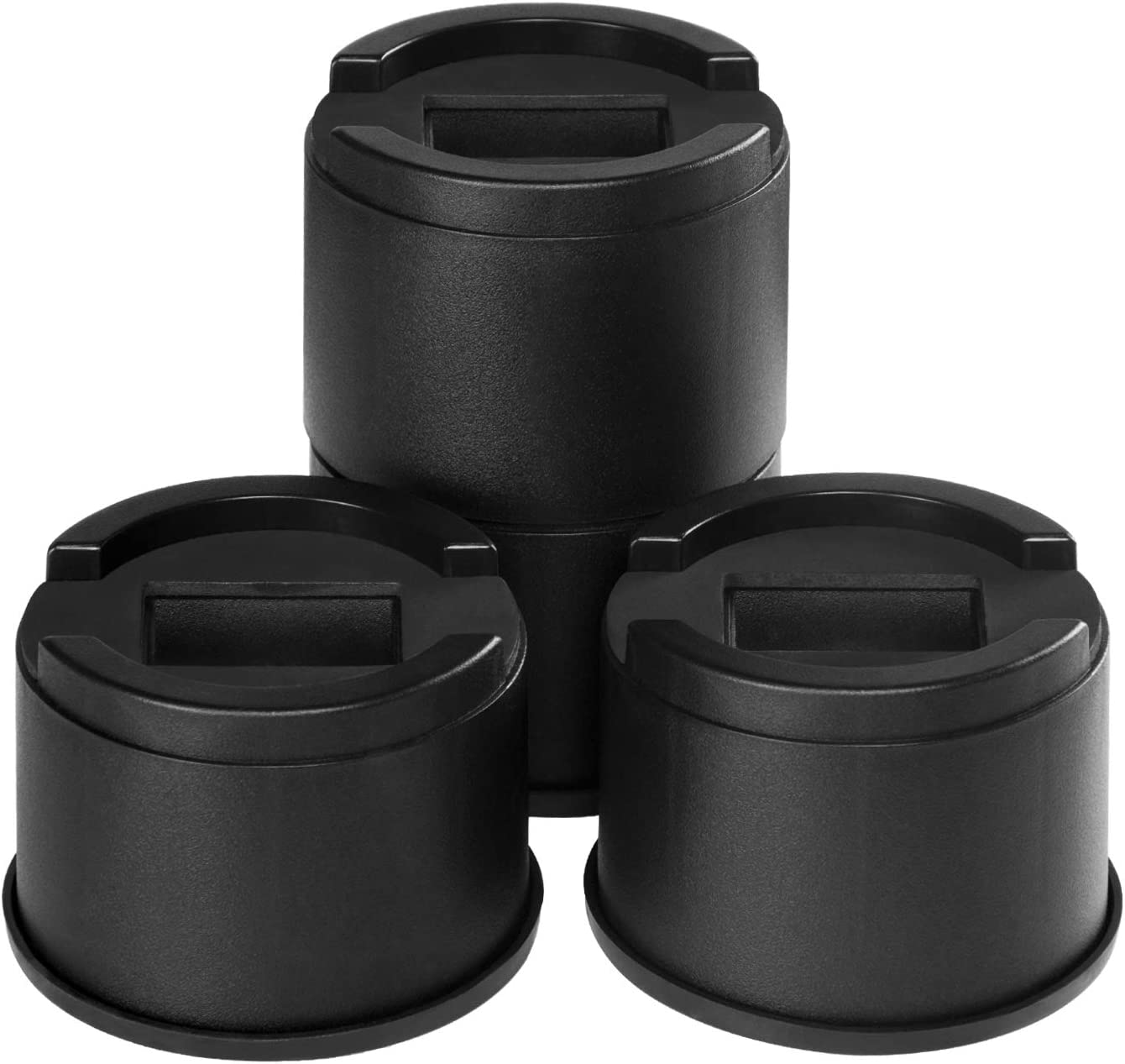 Round Bed and Furniture Risers 3 or 6 Inch Heavy Duty Sofas Couch Table Legs Risers Bed Lifters Riser for Wheels 4 Pack