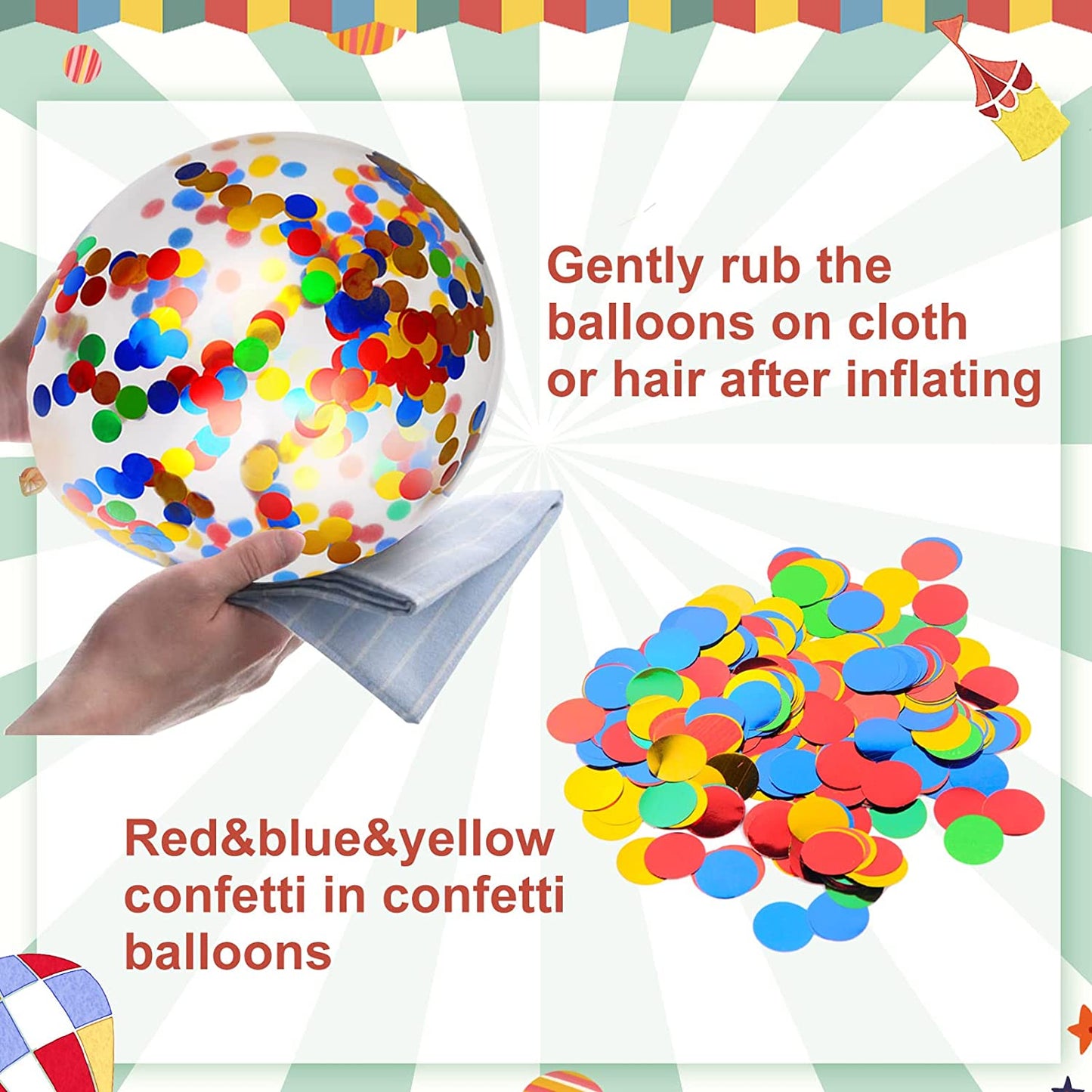 Carnival Circus Balloon Arch Garland Kit, 146 Pcs Red Blue Yellow Green Colorful Balloon Garland and Star Foil Balloons for Boy and Girl Birthday Party Carnival Theme Party Decorations